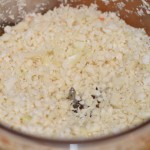 Blitzed cauliflower has a rice-type texture