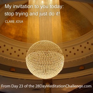 Day 23 of the http://www.28DayMeditationChallenge.com