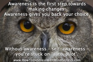 Awareness gives you back your freedom to choose.