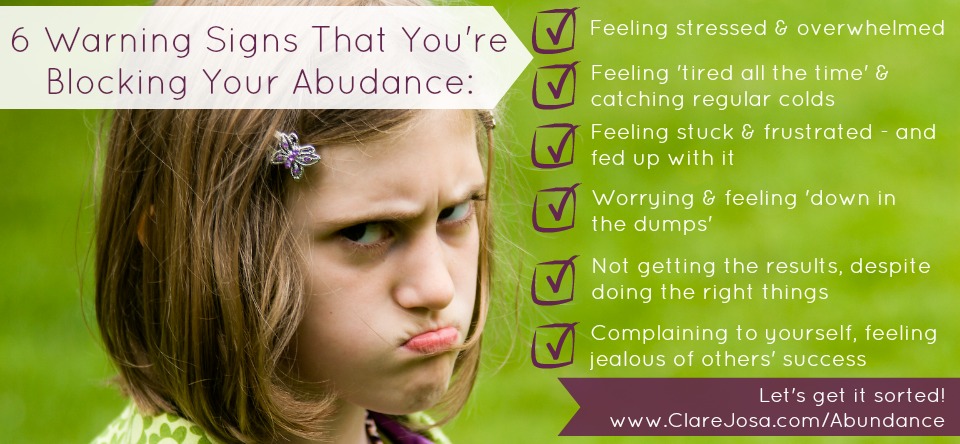 Warning signs that you're blocking your abundance