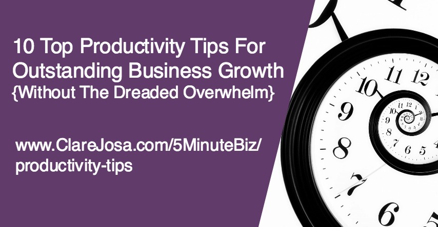 10 productivity tips from Clare Josa