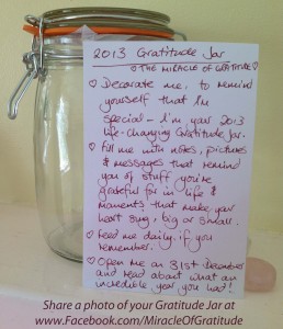 Create A Gratitude Jar for 2013 ~ The Miracle Of Gratitude