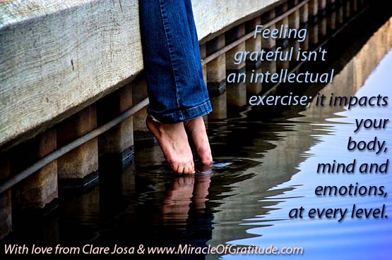 When you allow yourself to feel that you have 'chosen' what you are doing, it becomes a gift with which to experience gratitude.