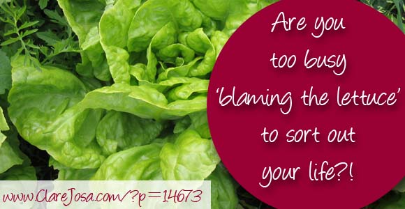 Are you too busy 'blaming the lettuce' to sort out your life?