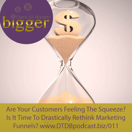 Are Your Customers Feeling The Squeeze? Is It Time To Drastically Rethink Marketing Funnels? http://www.dtdbpodcast.biz/011